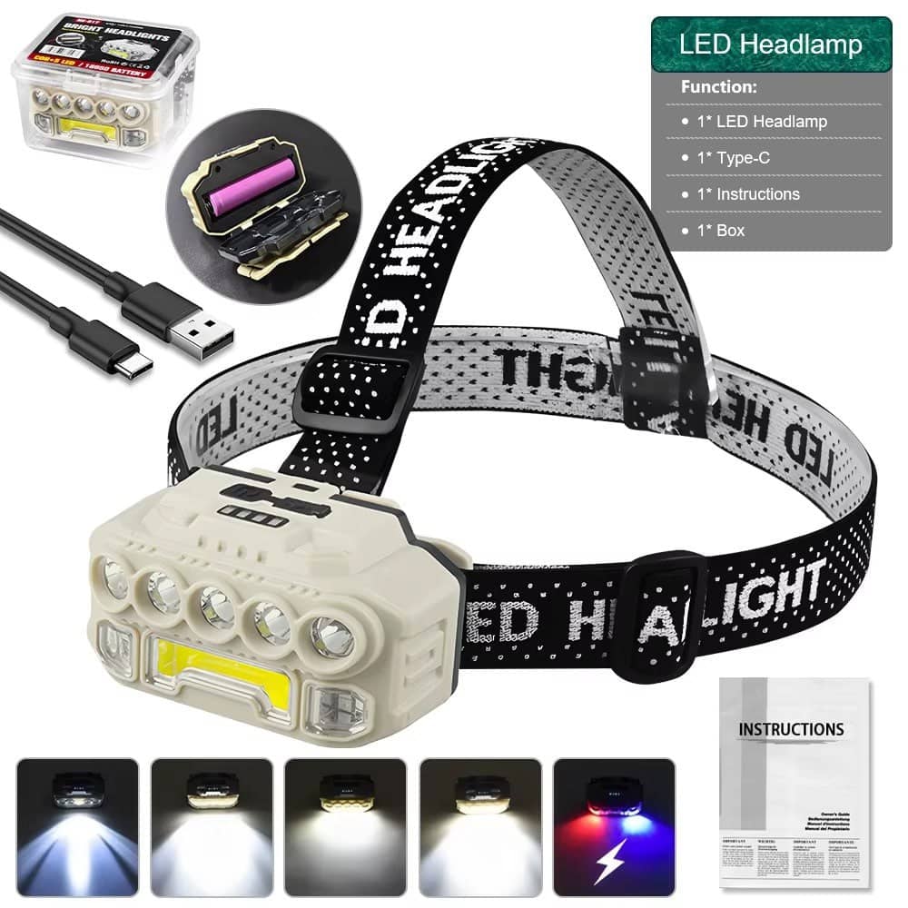 چراغ پیشانی شارژی سنسوردار مدل HX-817S